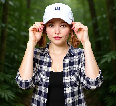 Portrait after AI background change editing