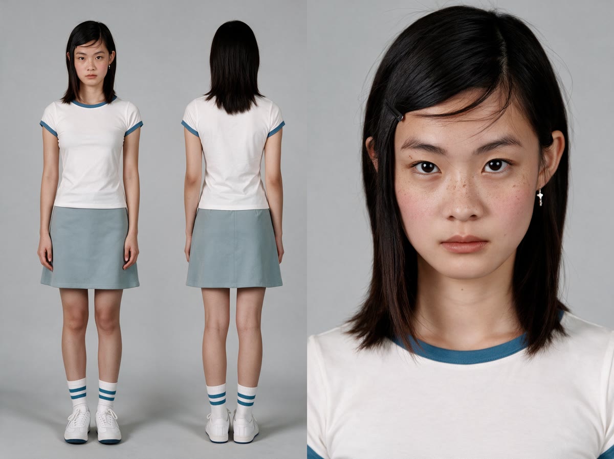 Young woman identity sheet used as the passenger reference