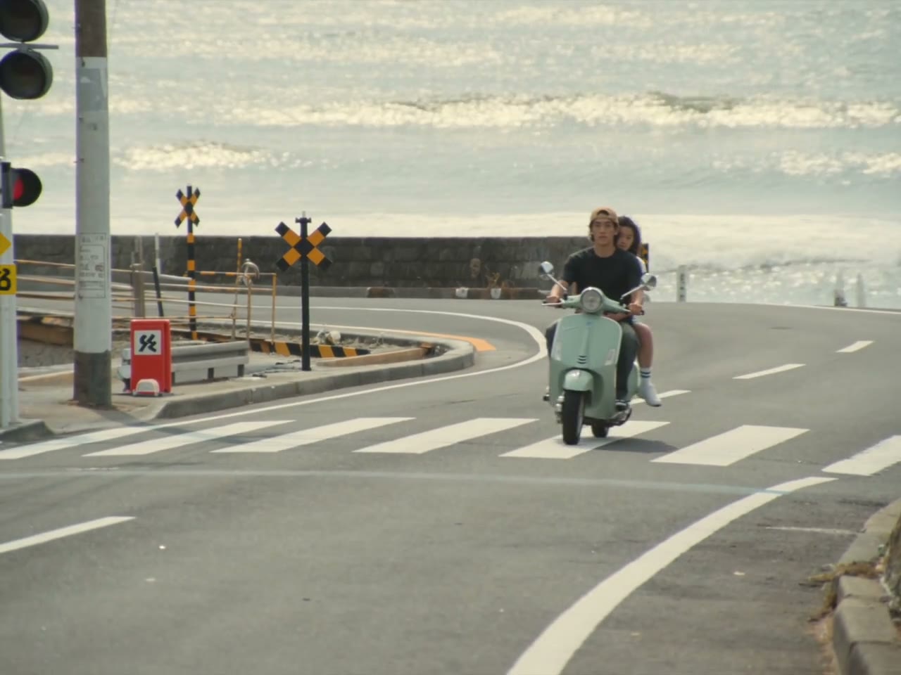 Coastal reference stills arranged for a multi-image video draft