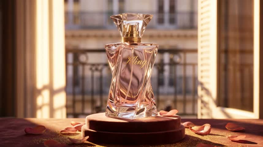 Perfume product scene from the Grok Video Generator